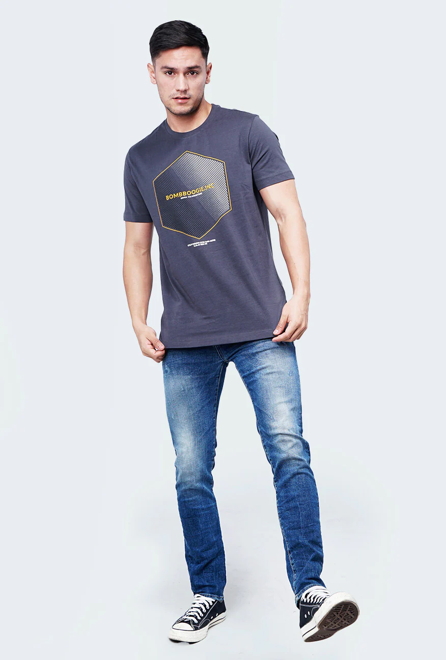 T-Shirt Lengan Pendek Rileey Grey - Image 4
