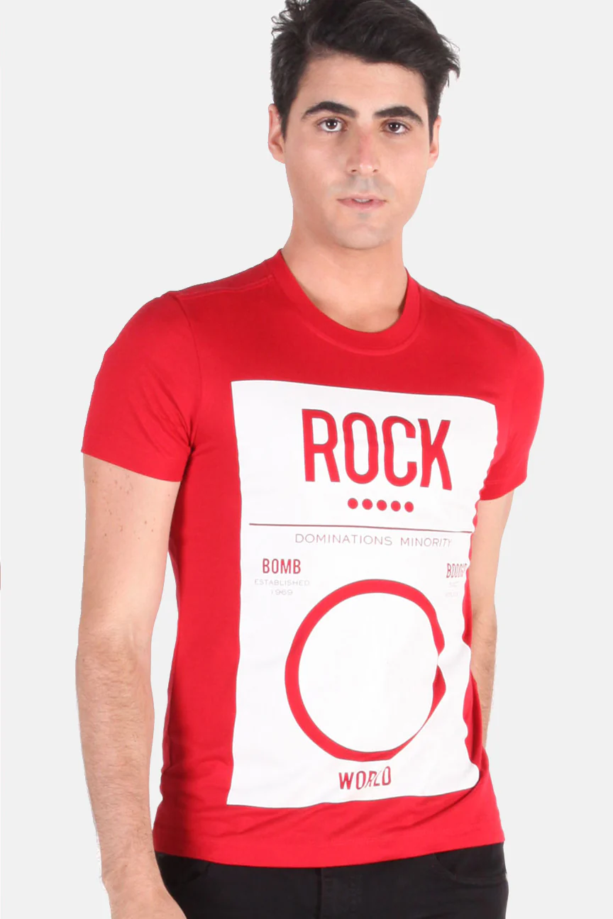 T-Shirt Lengan Pendek Rock Emotion Red
