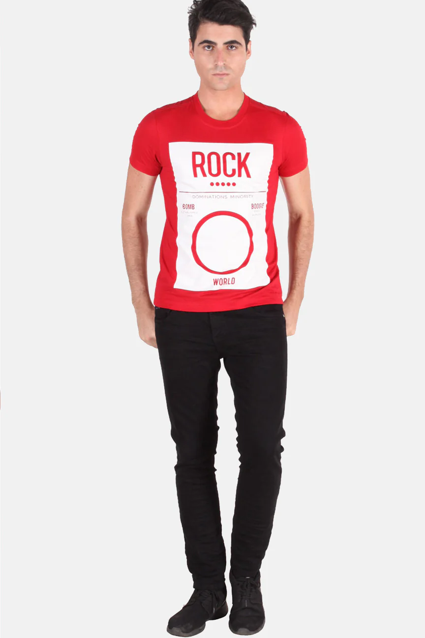 T-Shirt Lengan Pendek Rock Emotion Red - Image 3