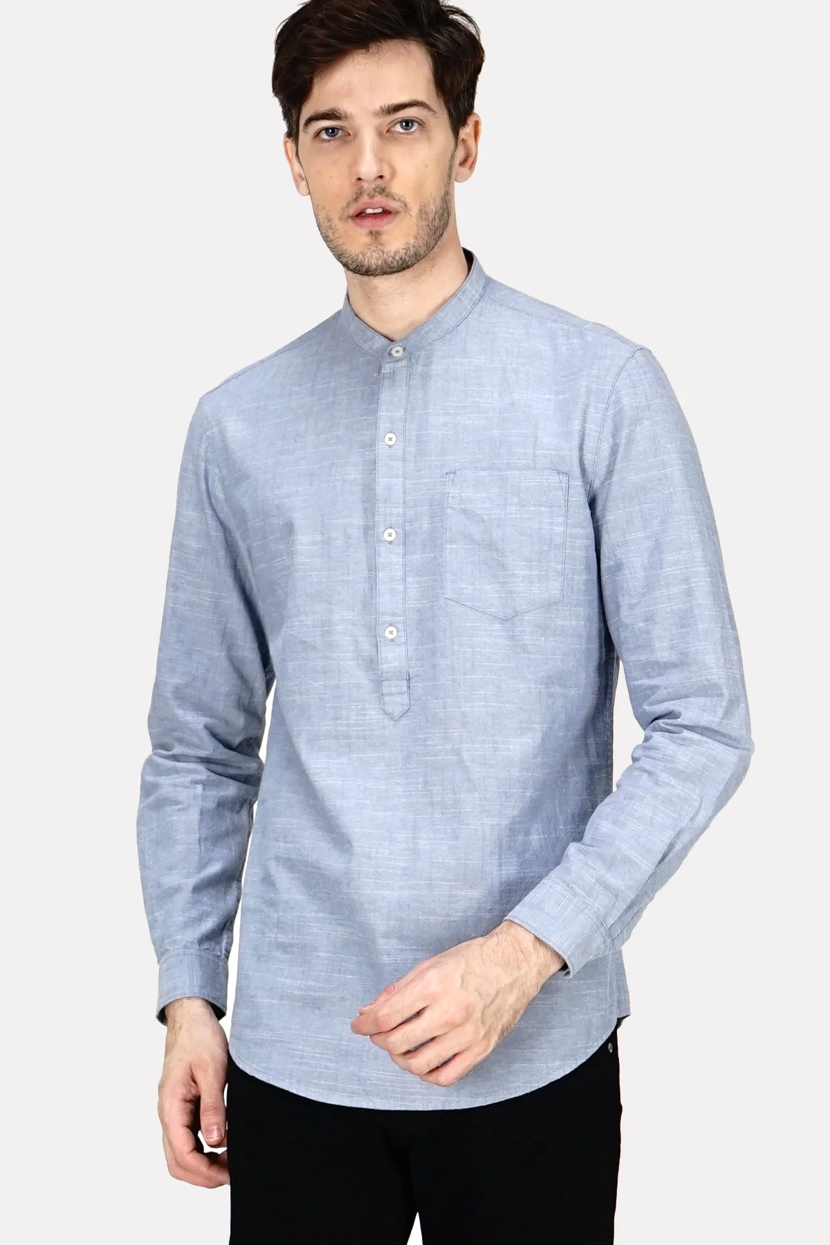 Kemeja Koko Regular Rowen Blue