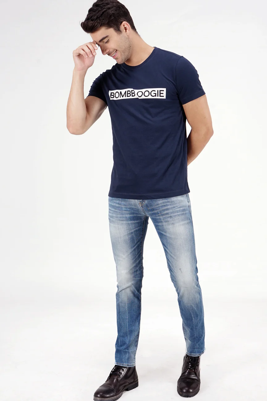 T-Shirt Lengan Pendek Russet Dark Navy - Image 3