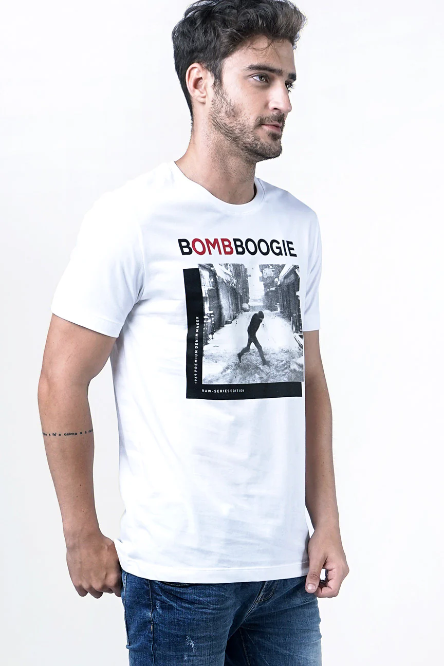 T-Shirt Lengan Pendek Scripton Offwhite - Image 2