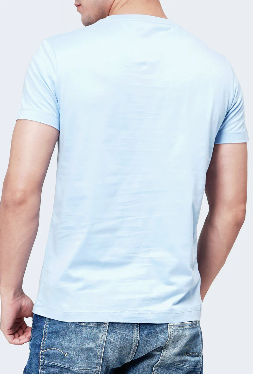 T-Shirt Lengan Pendek Silveira Medium Blue - Image 4