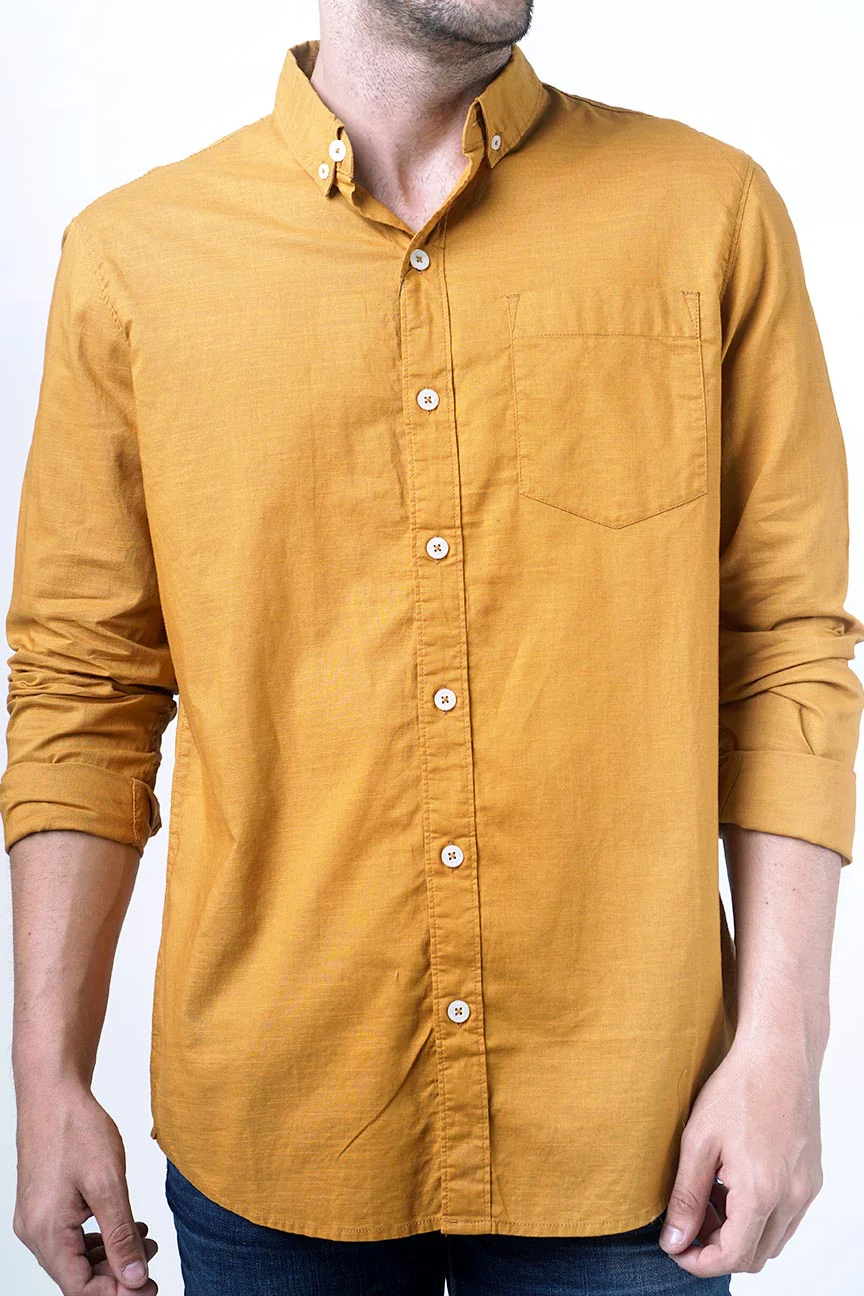 Kemeja Lengan Panjang Slamesa 2.0 Dark Mustard - Image 3