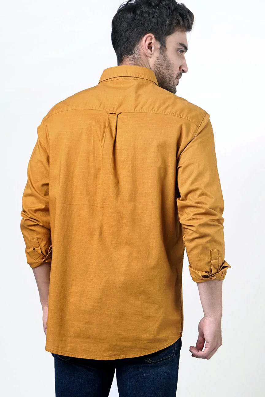 Kemeja Lengan Panjang Slamesa 2.0 Dark Mustard - Image 5