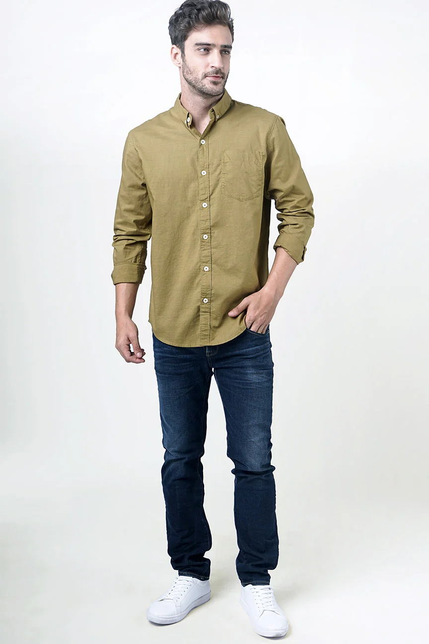 Kemeja Lengan Panjang Slamesa 2.0 Olive - Image 3