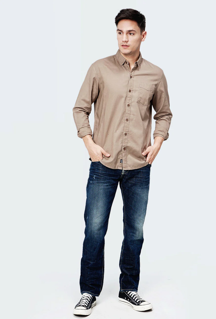 Kemeja Lengan Panjang Slamesa 3.0 Brown