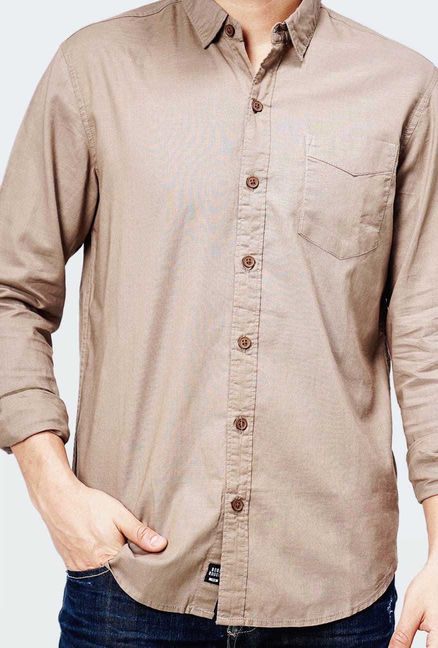 Kemeja Lengan Panjang Slamesa 3.0 Brown - Image 5