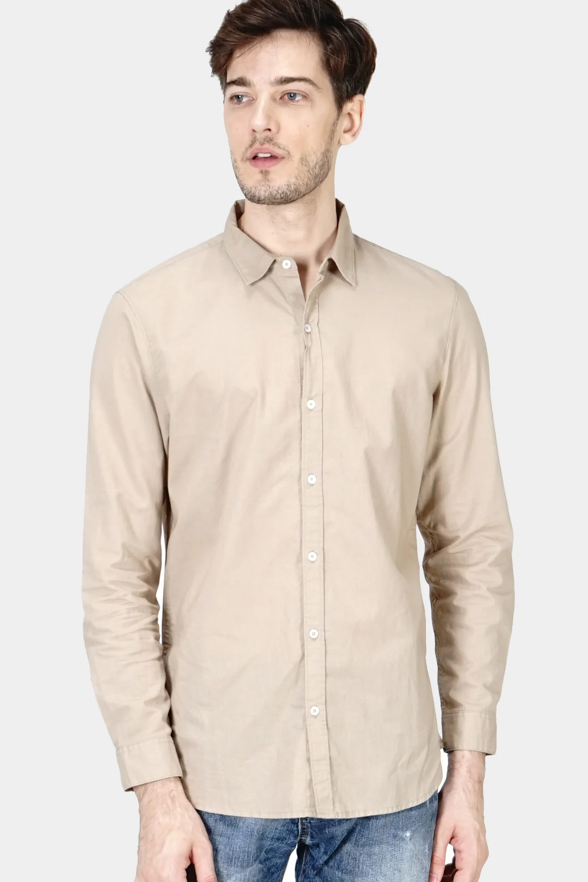 Kemeja Lengan Panjang Regular Slamesa Khaki