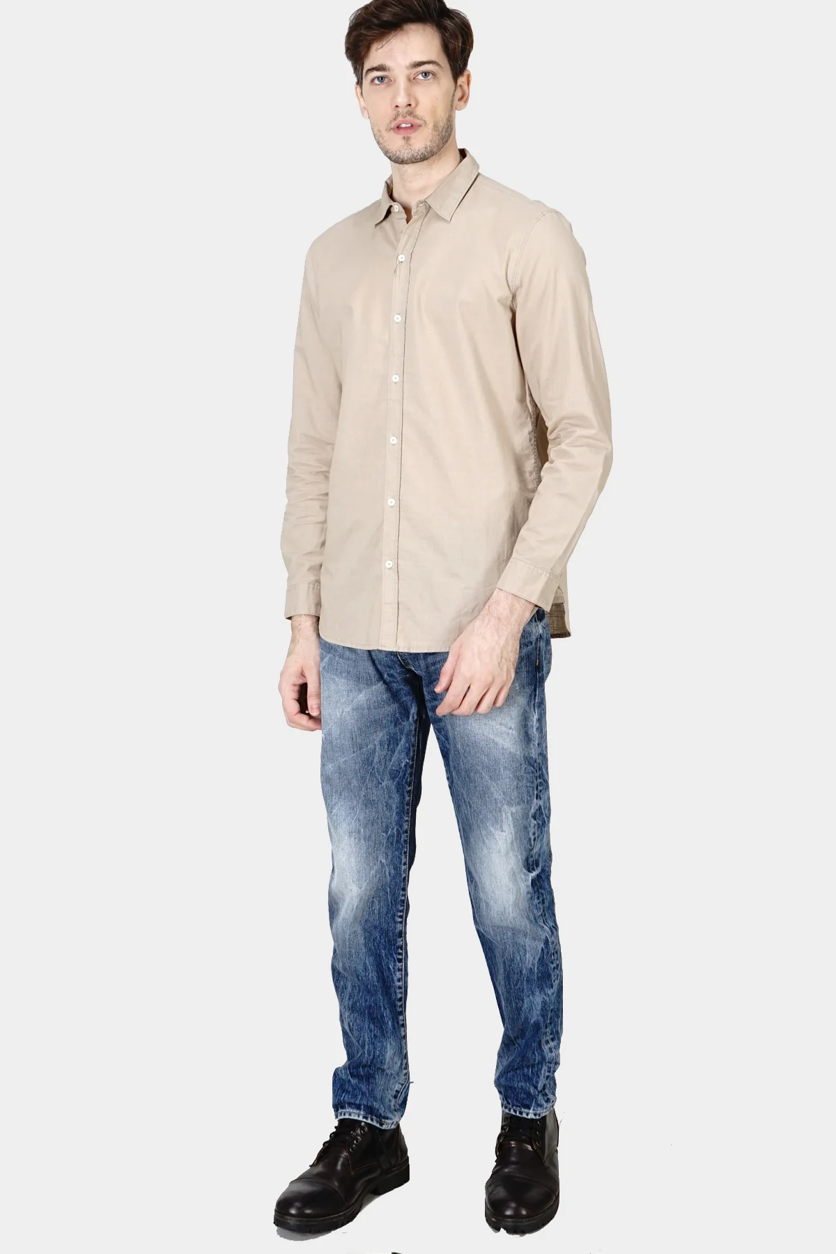 Kemeja Lengan Panjang Regular Slamesa Khaki - Image 5