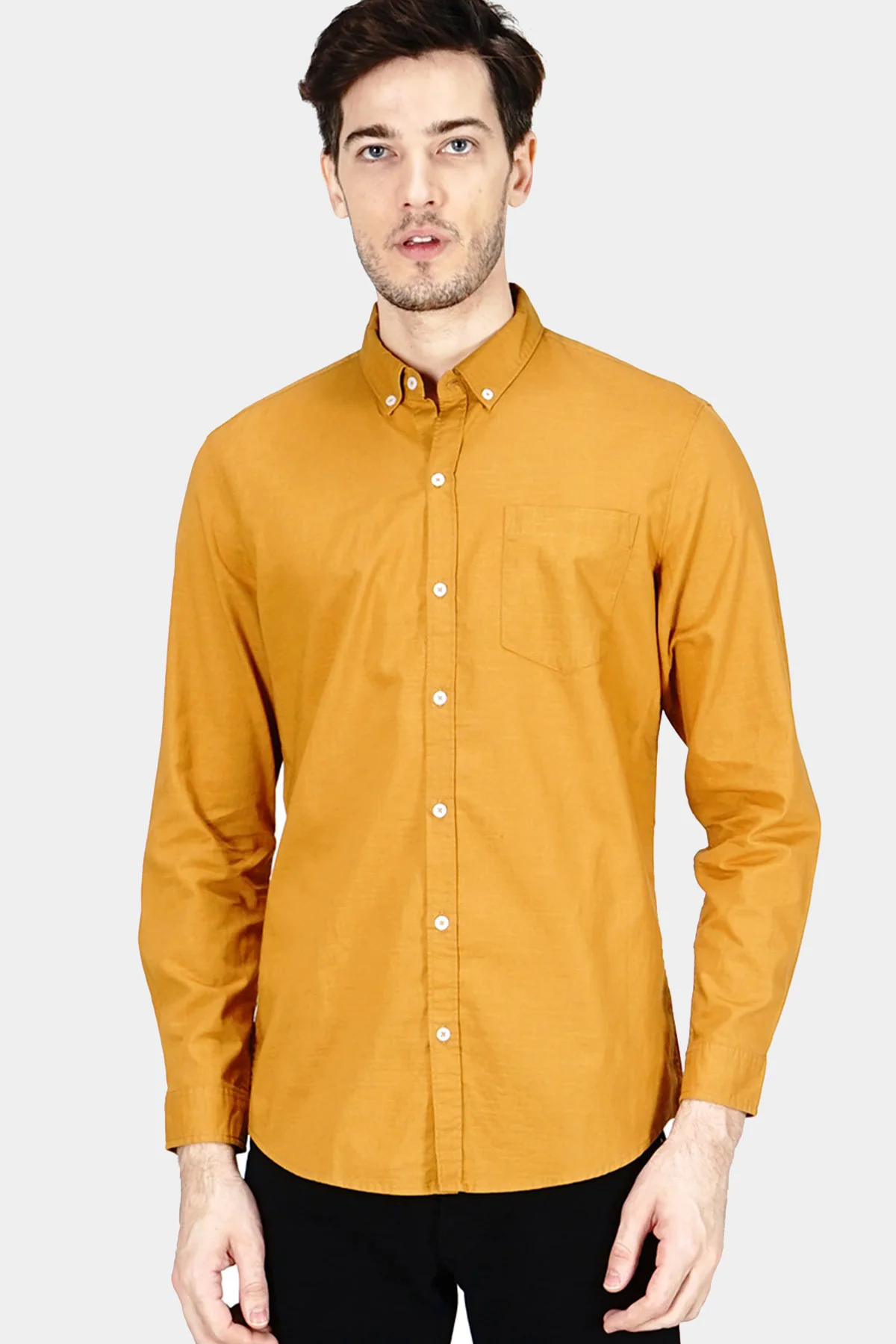 Kemeja Lengan Panjang Slamesa Mustard Regular