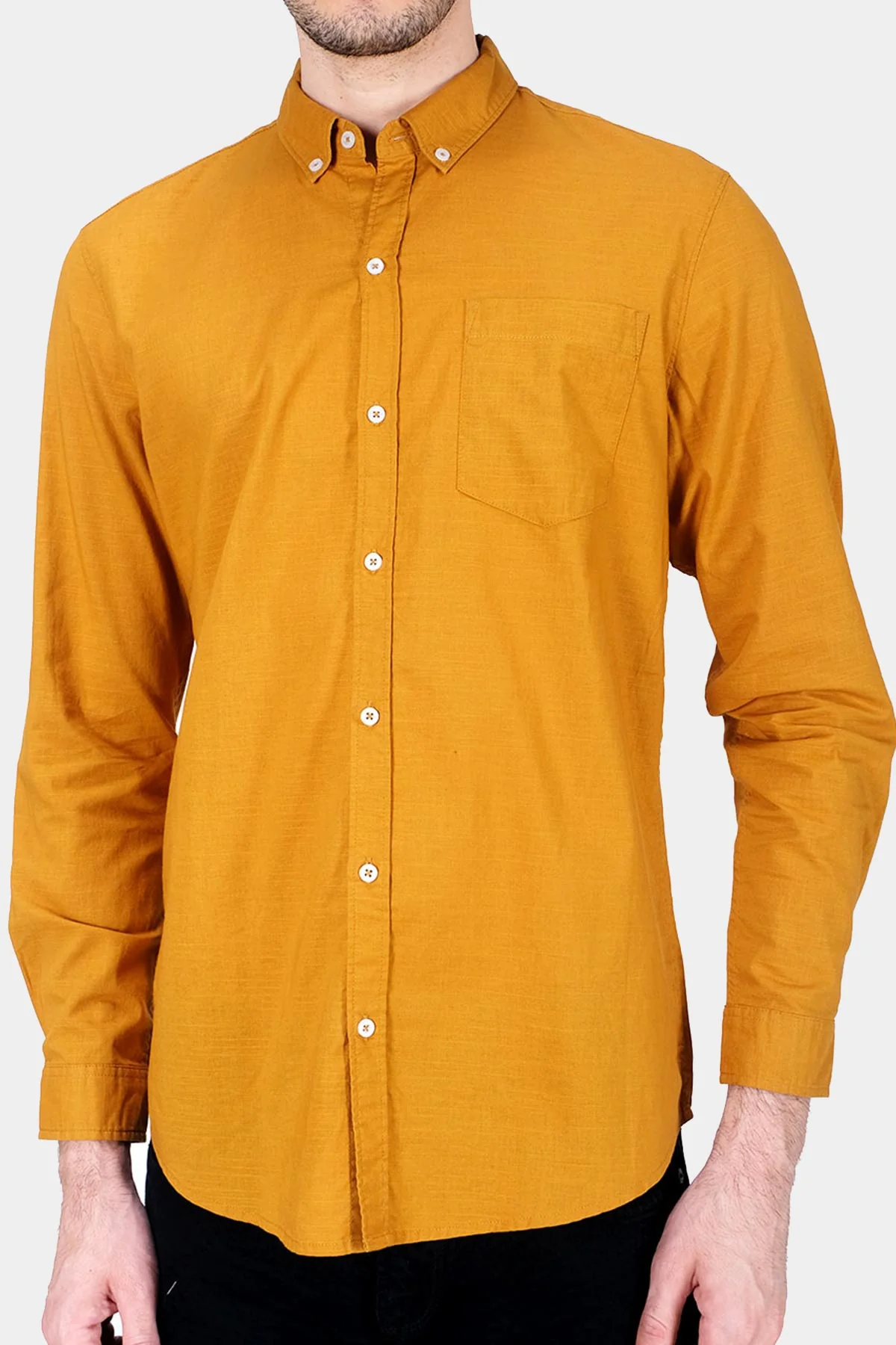 Kemeja Lengan Panjang Slamesa Mustard Regular - Image 3
