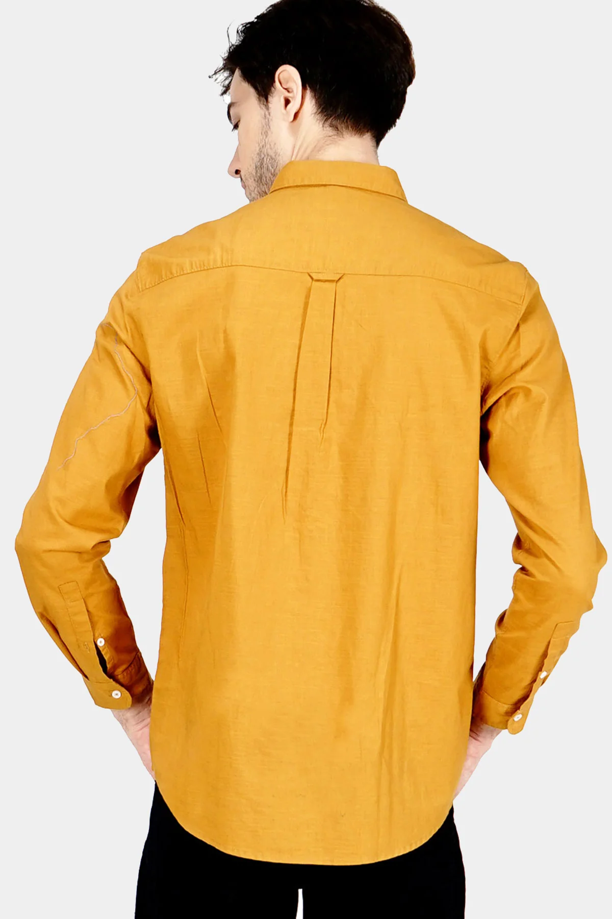 Kemeja Lengan Panjang Slamesa Mustard Regular - Image 4