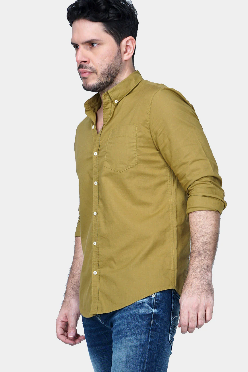 Kemeja Lengan Panjang Slamesa Olive Regular - Image 3