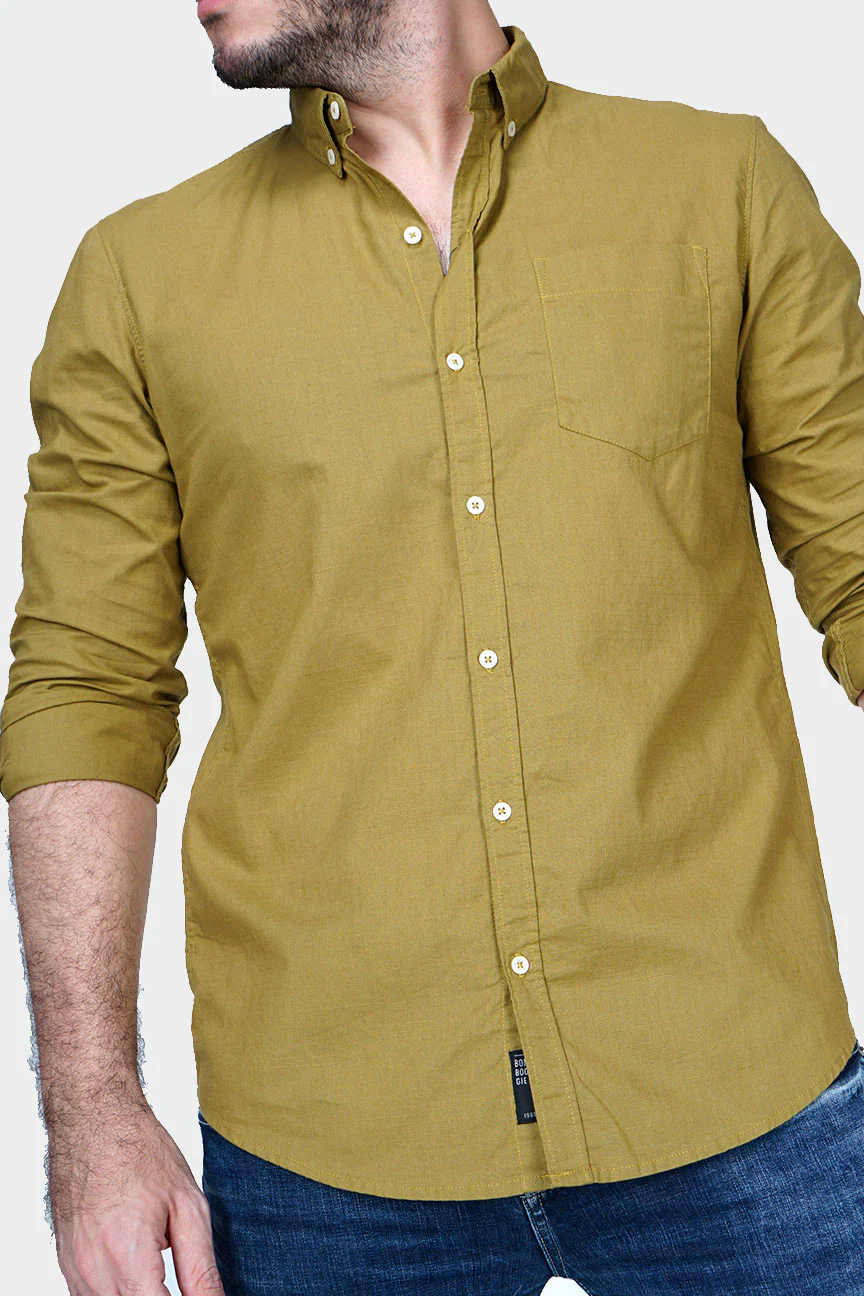Kemeja Lengan Panjang Slamesa Olive Regular - Image 5