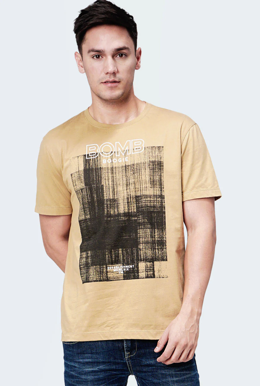 T-Shirt Lengan Pendek Slava Khaki