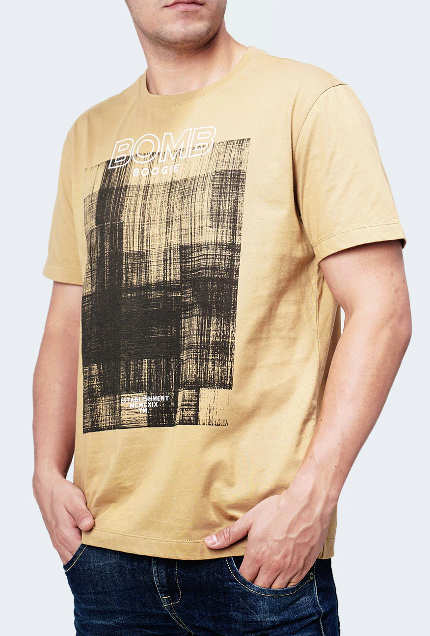 T-Shirt Lengan Pendek Slava Khaki - Image 2
