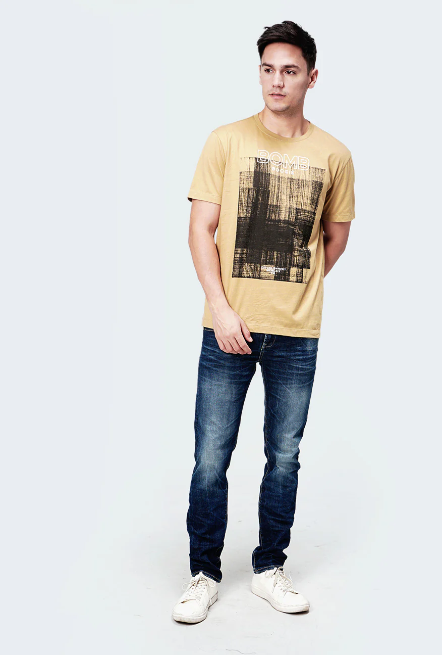 T-Shirt Lengan Pendek Slava Khaki - Image 3
