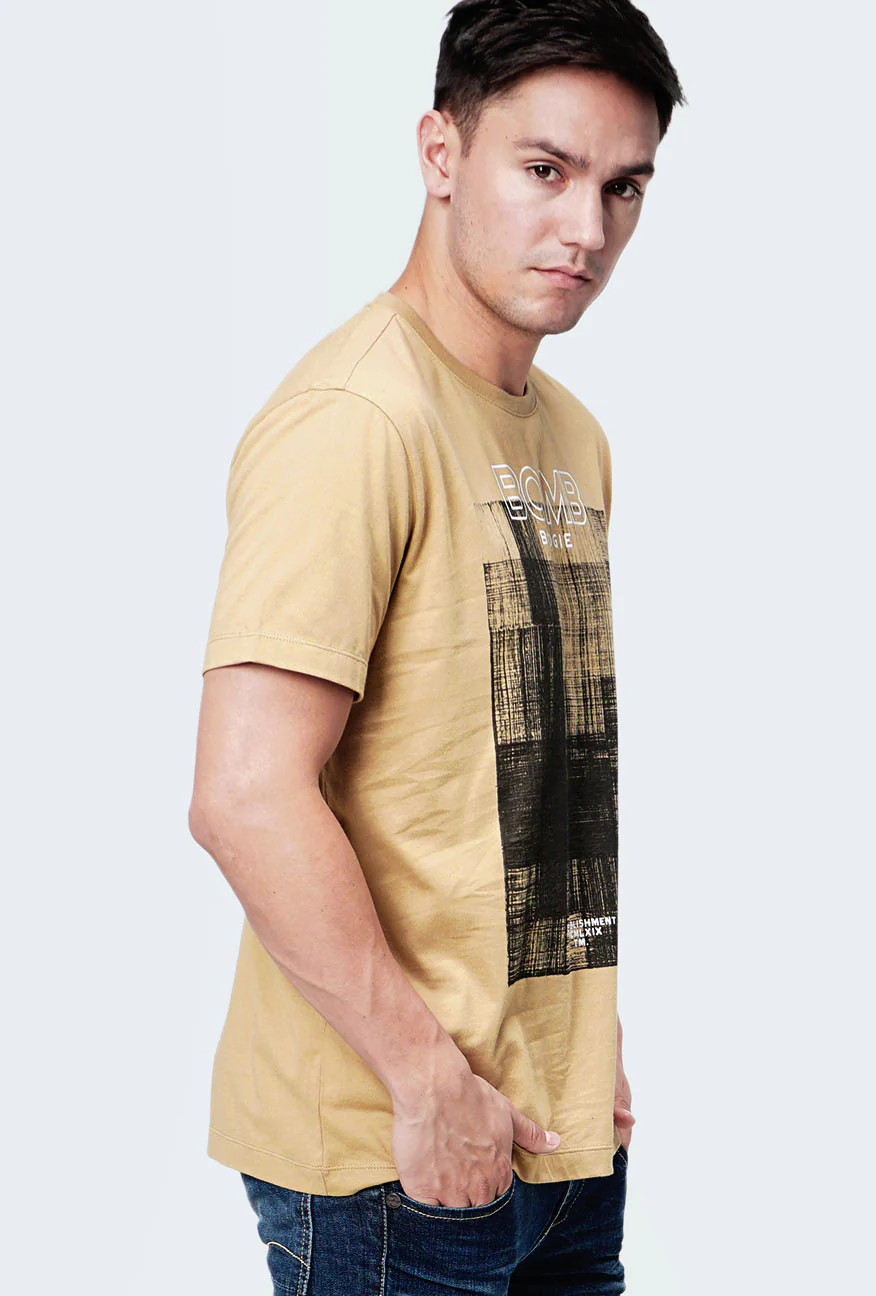 T-Shirt Lengan Pendek Slava Khaki - Image 4