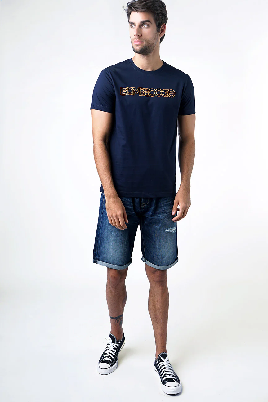 T-Shirt Lengan Pendek Snyder Dark Blue - Image 3