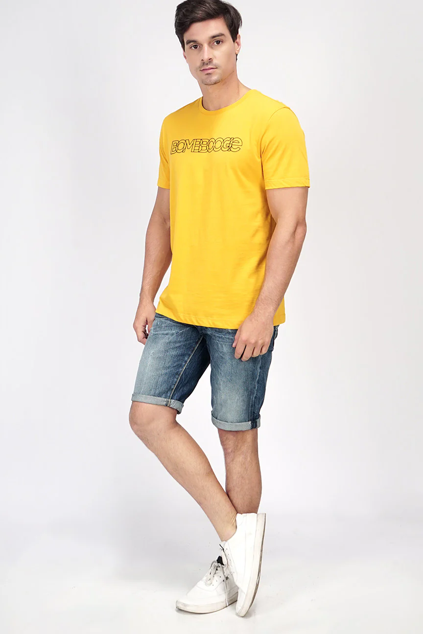T-Shirt Lengan Pendek Snyder Mustard - Image 5