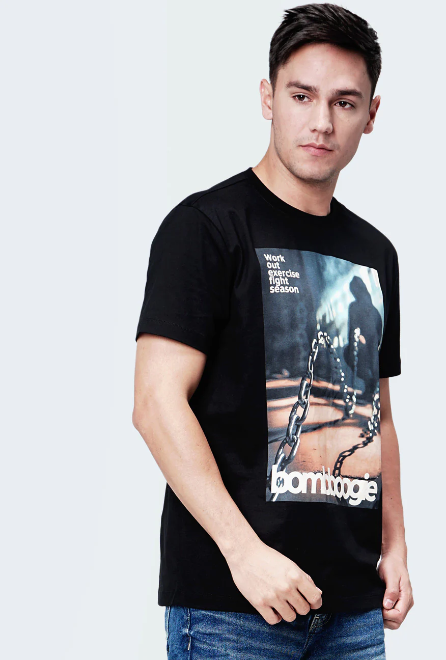 T-Shirt Lengan Pendek Stanza Black - Image 3