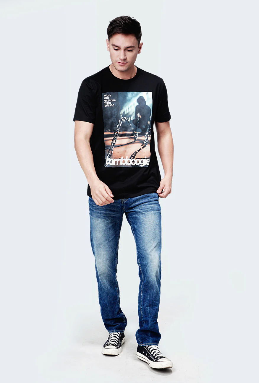 T-Shirt Lengan Pendek Stanza Black - Image 5
