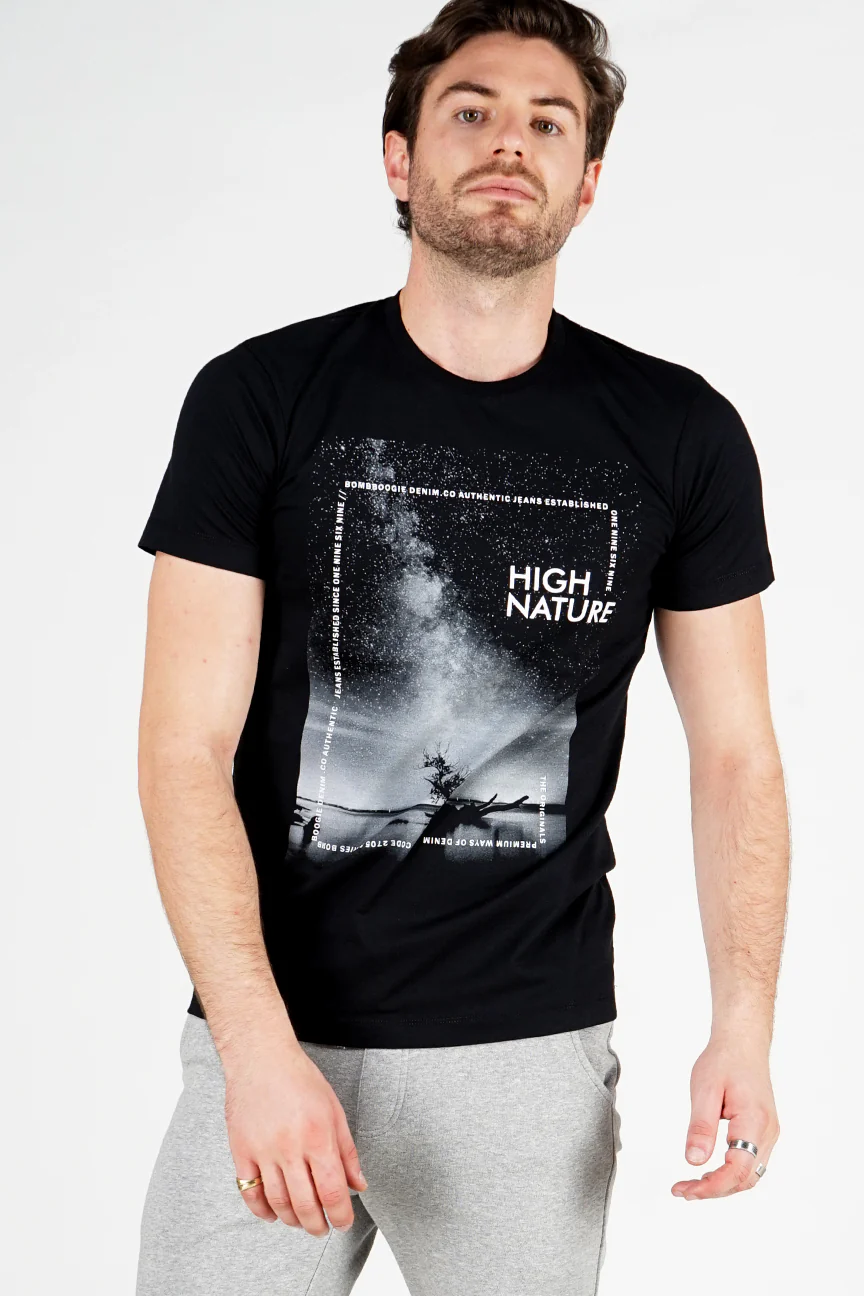 T-Shirt Lengan Pendek Stargazer Black