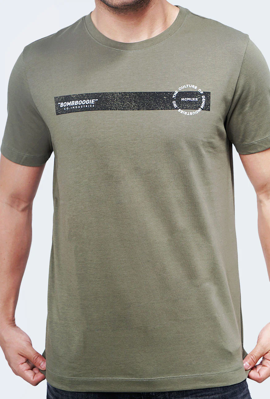 T-Shirt Lengan Pendek Sterino Army - Image 2
