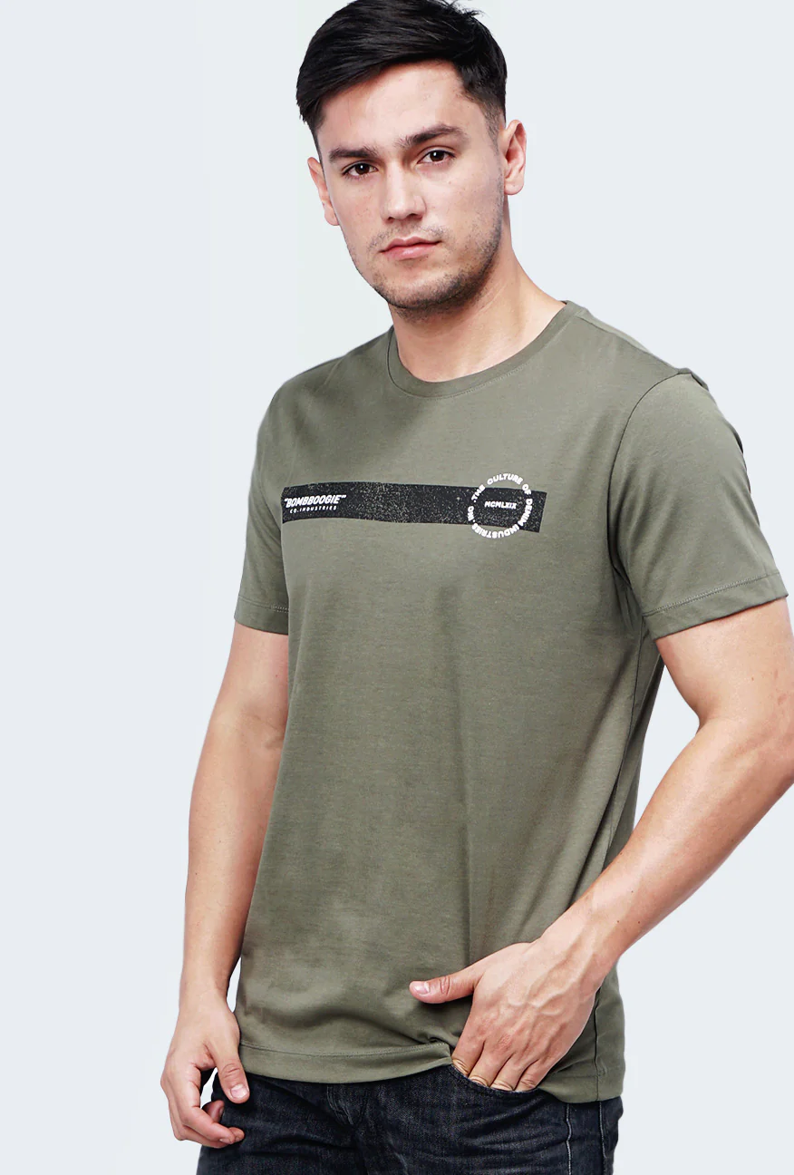 T-Shirt Lengan Pendek Sterino Army - Image 3
