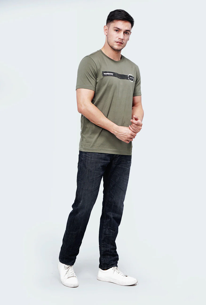 T-Shirt Lengan Pendek Sterino Army - Image 4