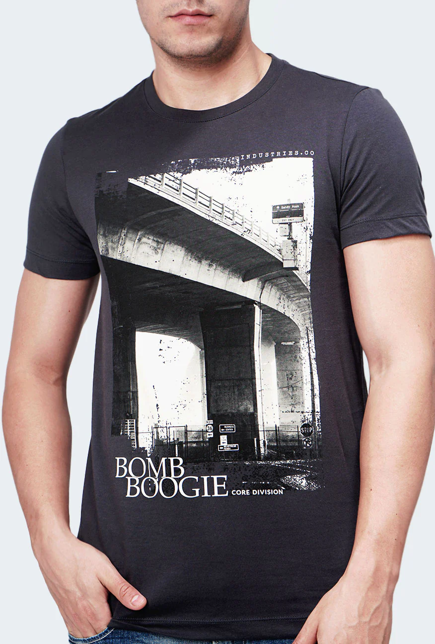 T-Shirt Lengan Pendek Streno Dark Grey - Image 2