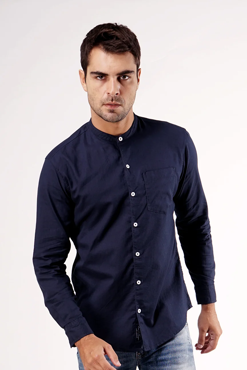 Kemeja Koko Suez Dark Navy Regular