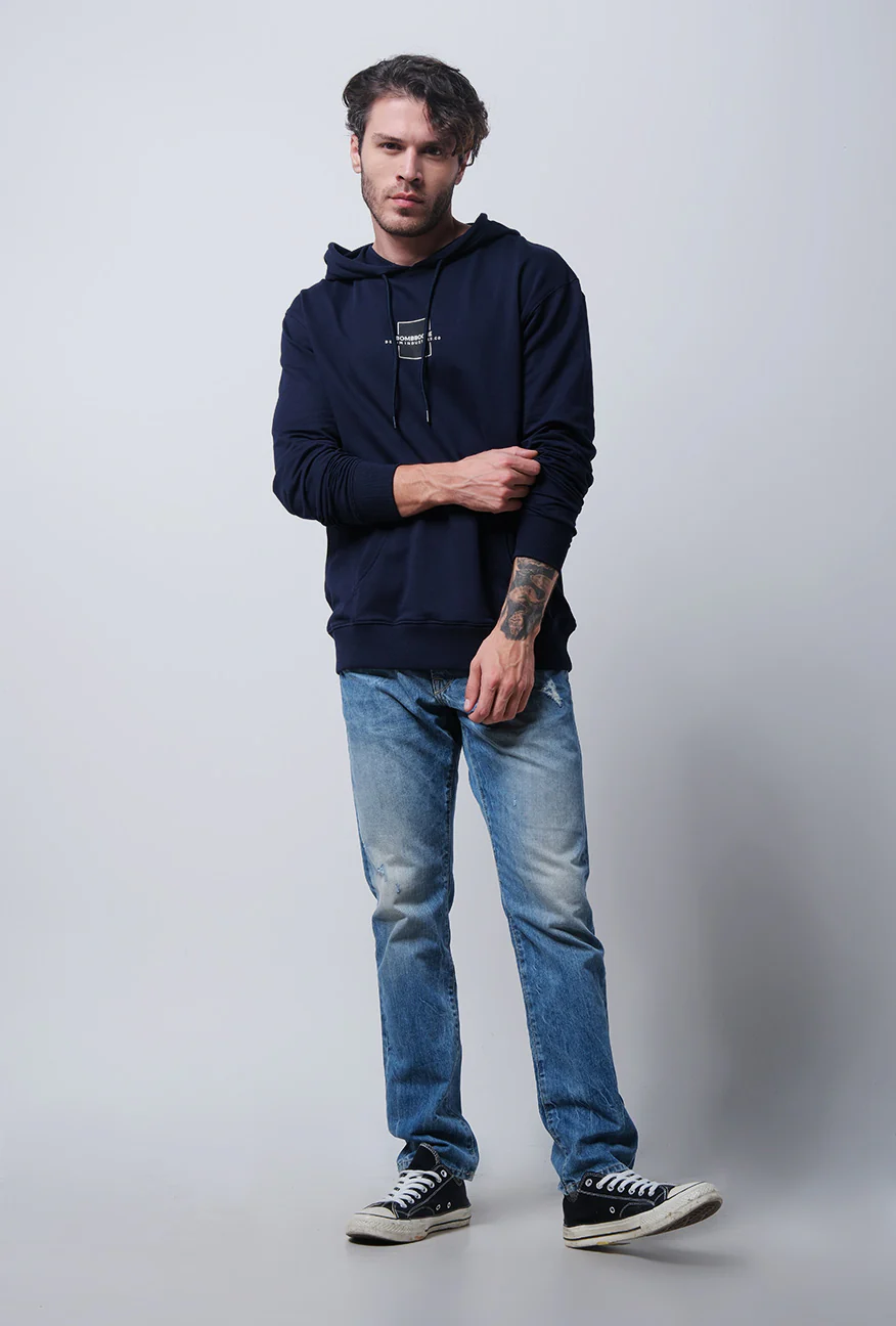 Sweater Hoodie Clanton Navy - Image 4