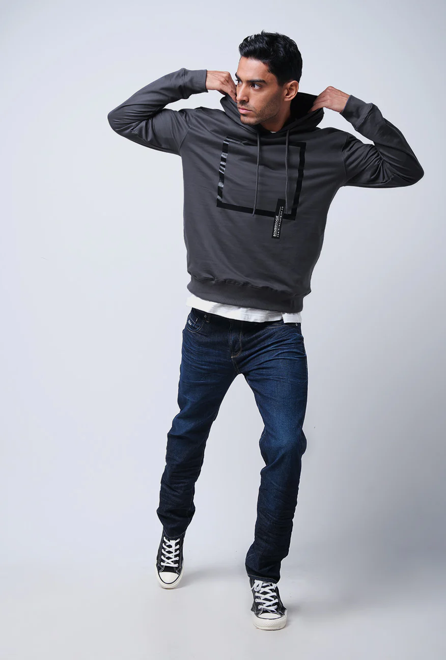 Sweater Hoodie Moiche Dark Grey - Image 4