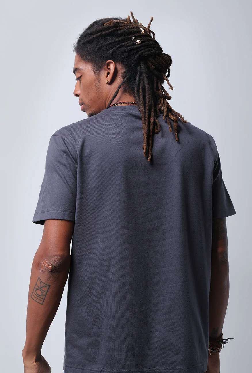 T-Shirt Lengan Pendek Regular Blaster Dark Grey - Image 4