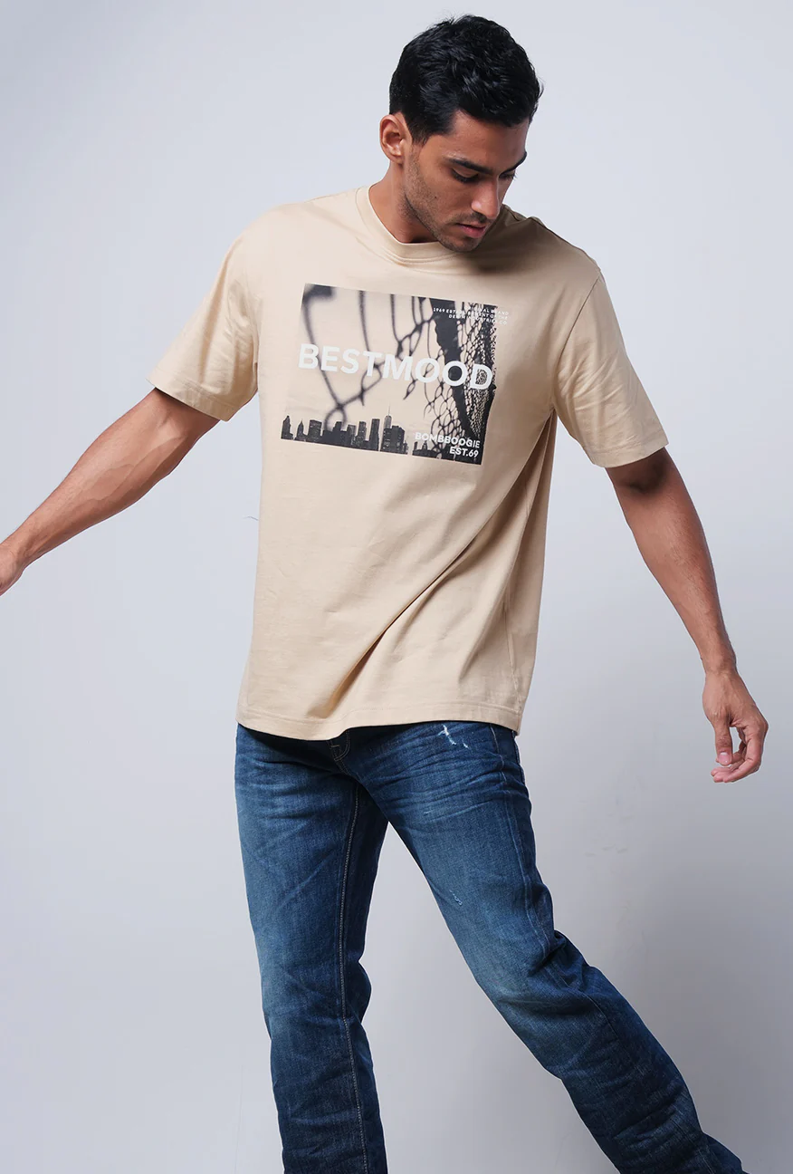 T-Shirt Lengan Pendek Regular Buffies Light Brown 2.0 - Image 2