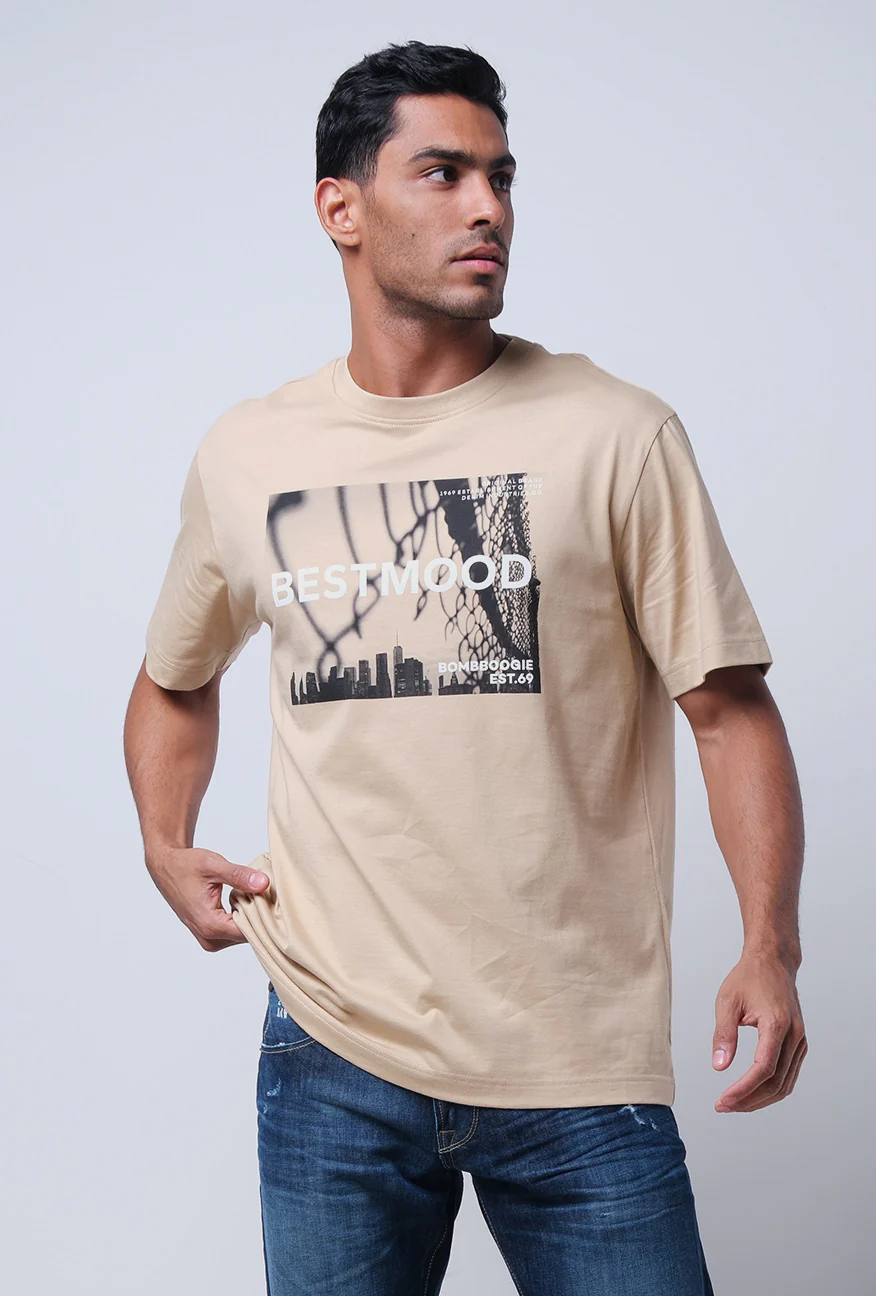T-Shirt Lengan Pendek Regular Buffies Light Brown 2.0 - Image 3
