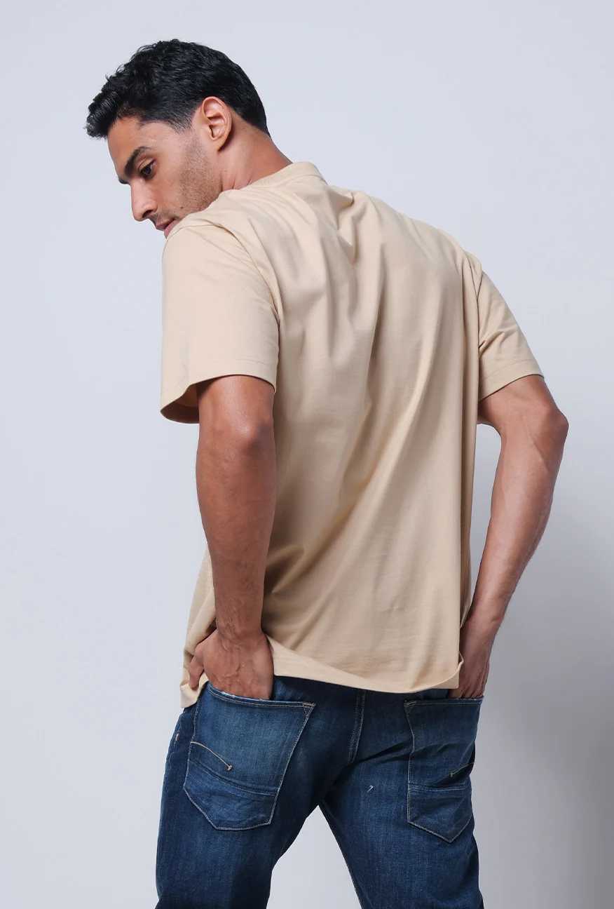T-Shirt Lengan Pendek Regular Buffies Light Brown 2.0 - Image 4