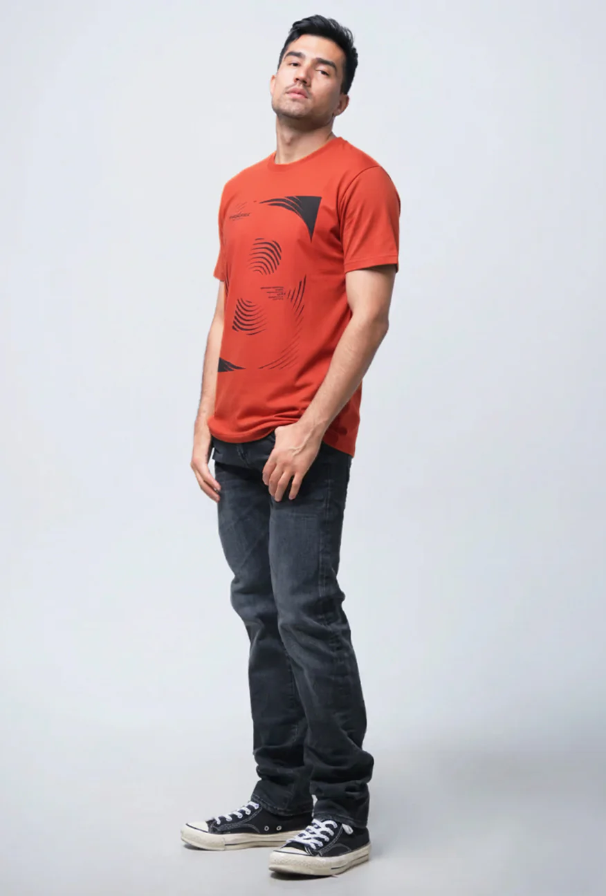 T-Shirt Lengan Pendek Regular Cortiz Dark Orange 2.0 - Image 2