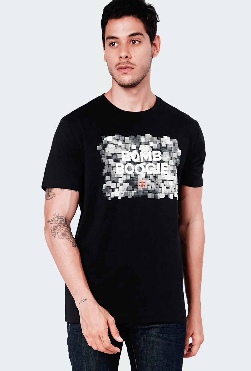 T-Shirt Lengan Pendek Boxbit Black - Image 2