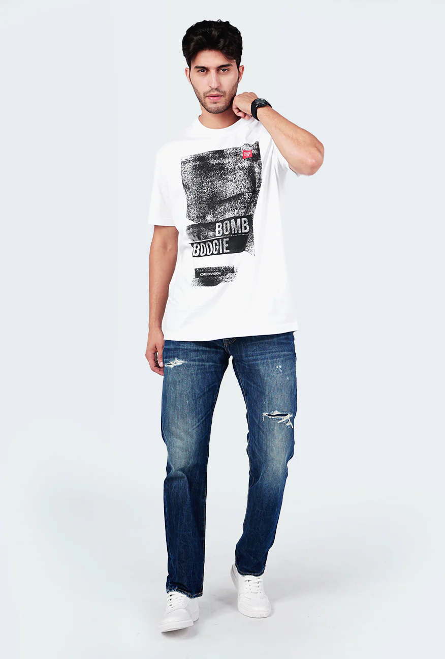 T-Shirt Lengan Pendek Regular Cassel Offwhite - Image 2