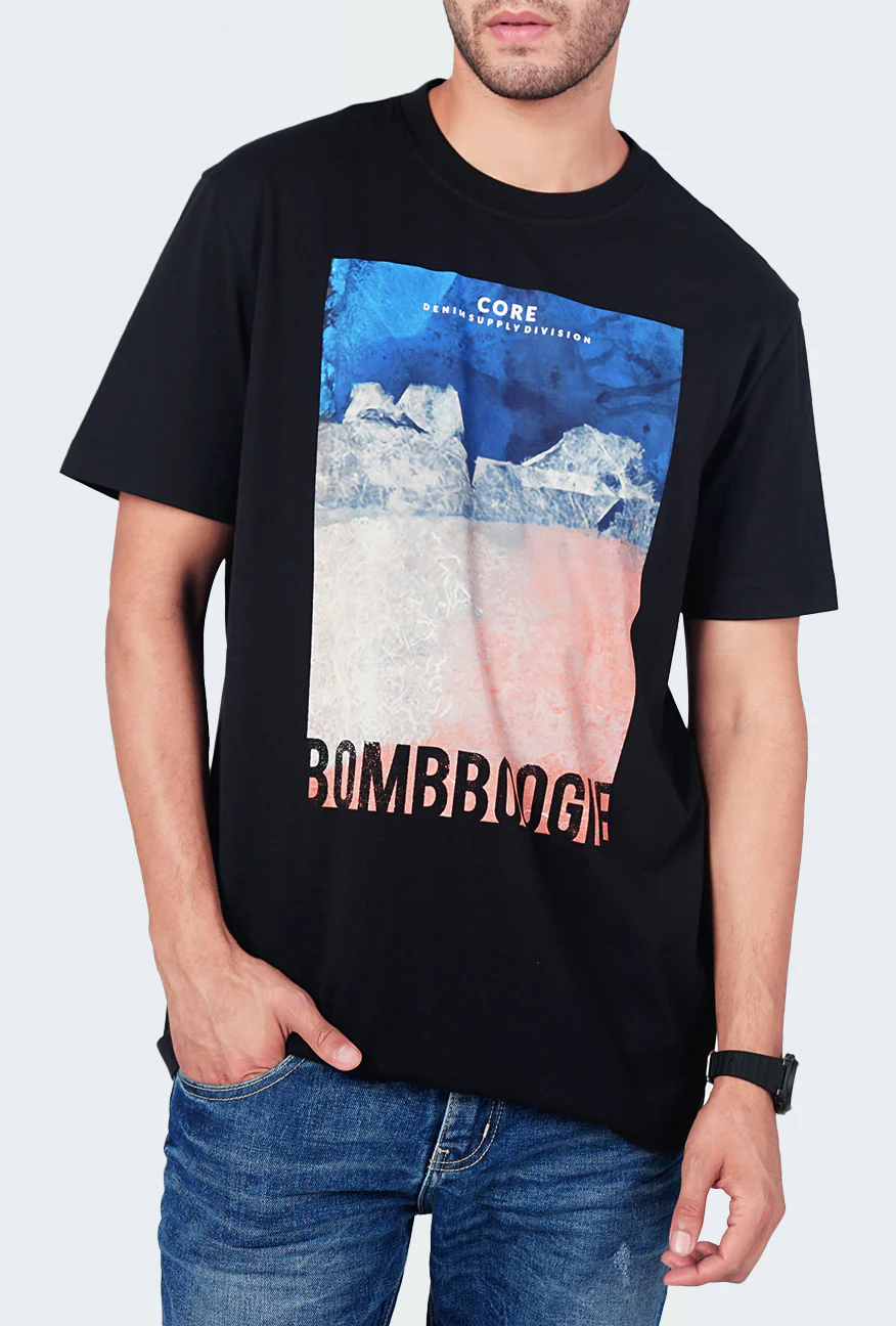 T-Shirt Lengan Pendek Regular Caster Black - Image 2
