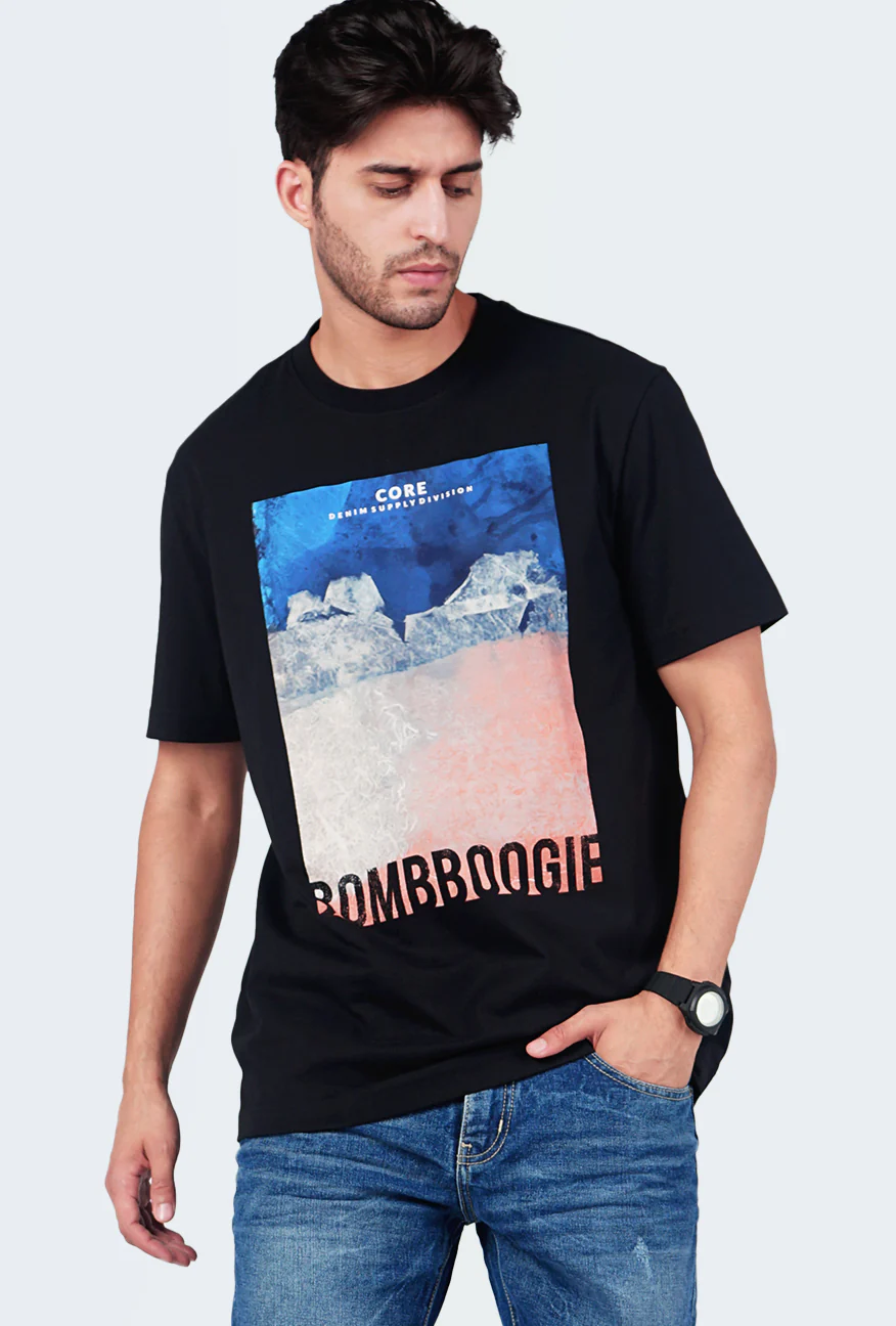 T-Shirt Lengan Pendek Regular Caster Black - Image 3