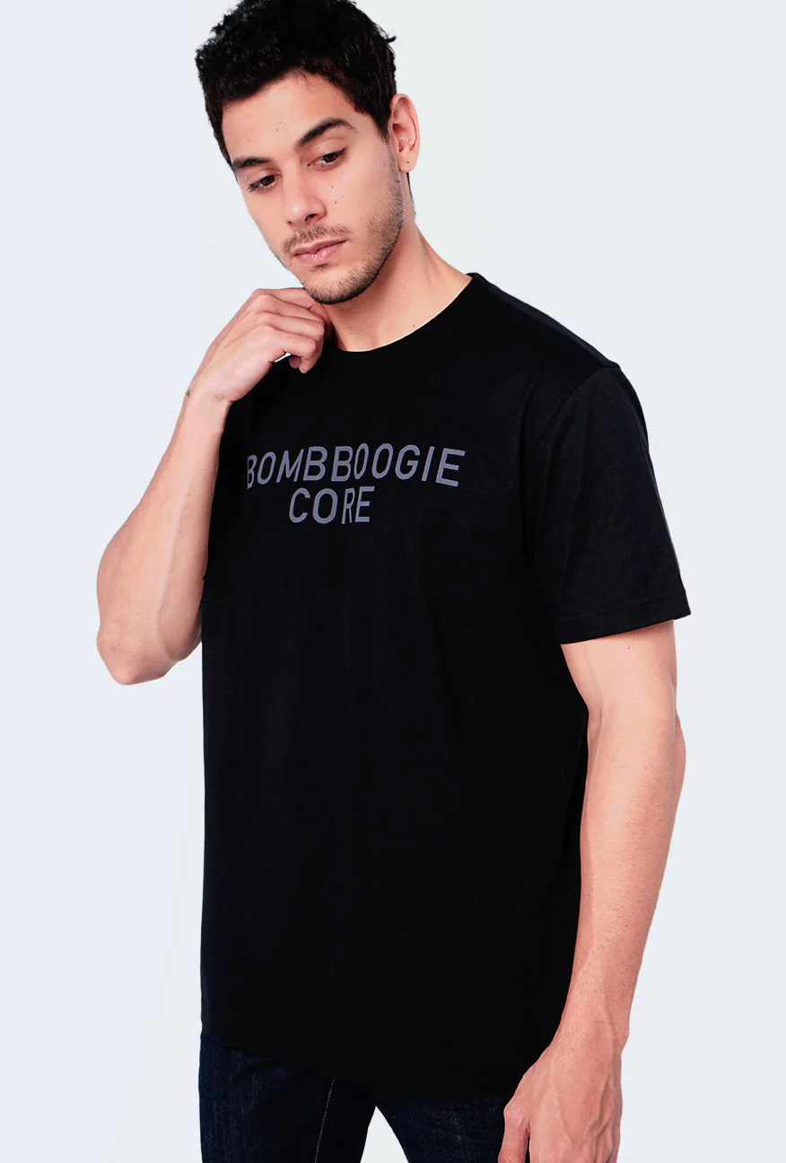 T-Shirt Lengan Pendek Denzel 2.0 Black Regular