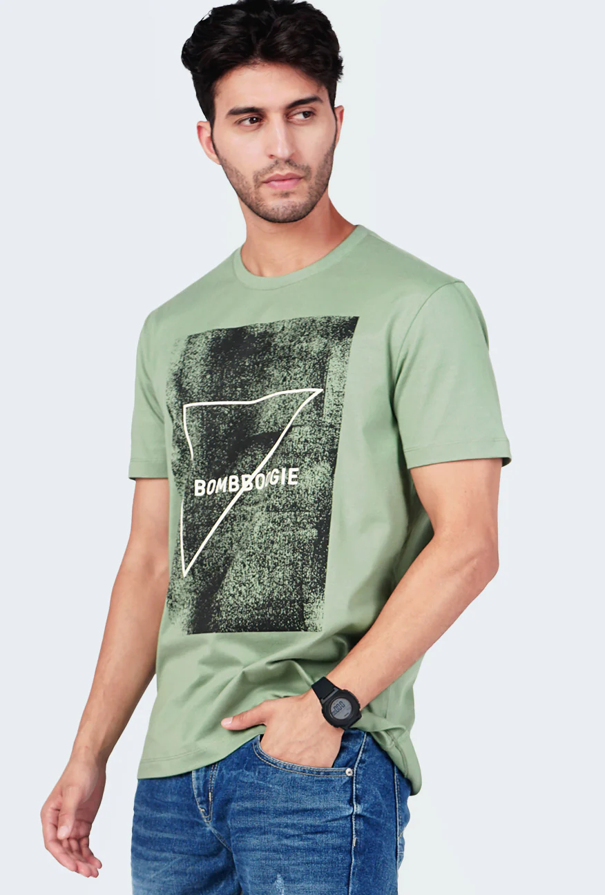 T-Shirt Lengan Pendek Slimfit Fauxner Green