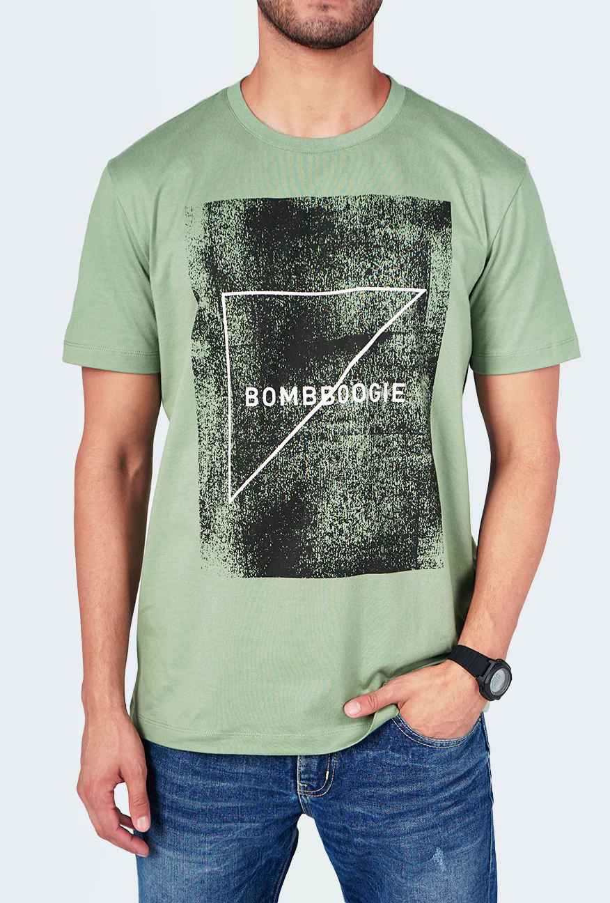 T-Shirt Lengan Pendek Slimfit Fauxner Green - Image 2