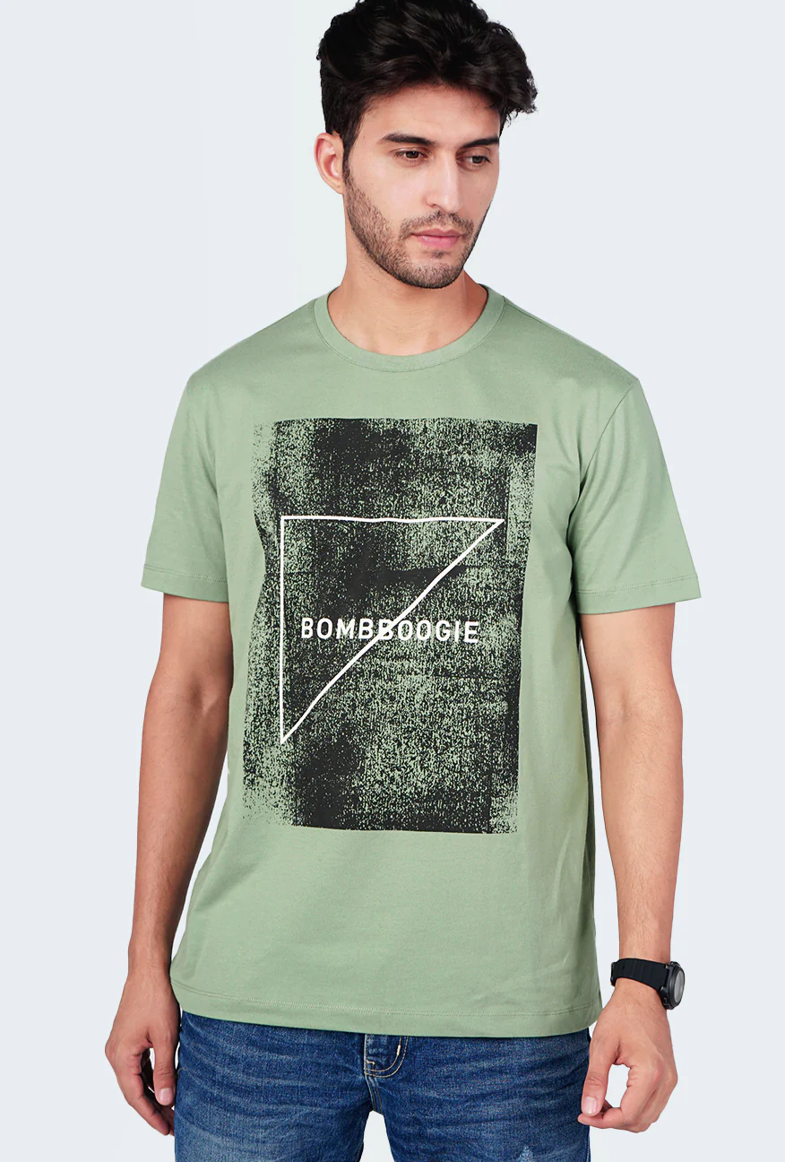 T-Shirt Lengan Pendek Slimfit Fauxner Green - Image 3