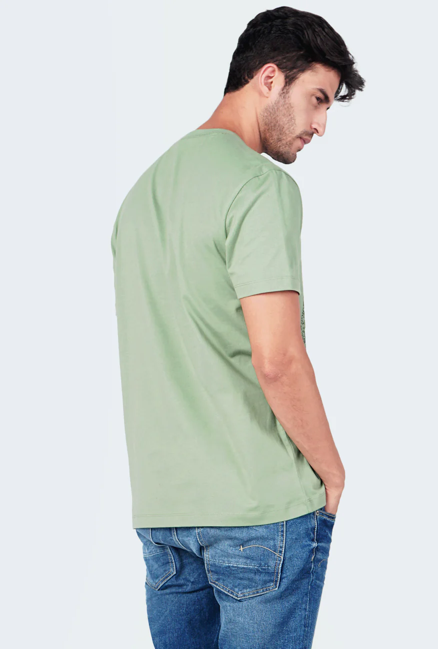 T-Shirt Lengan Pendek Slimfit Fauxner Green - Image 4