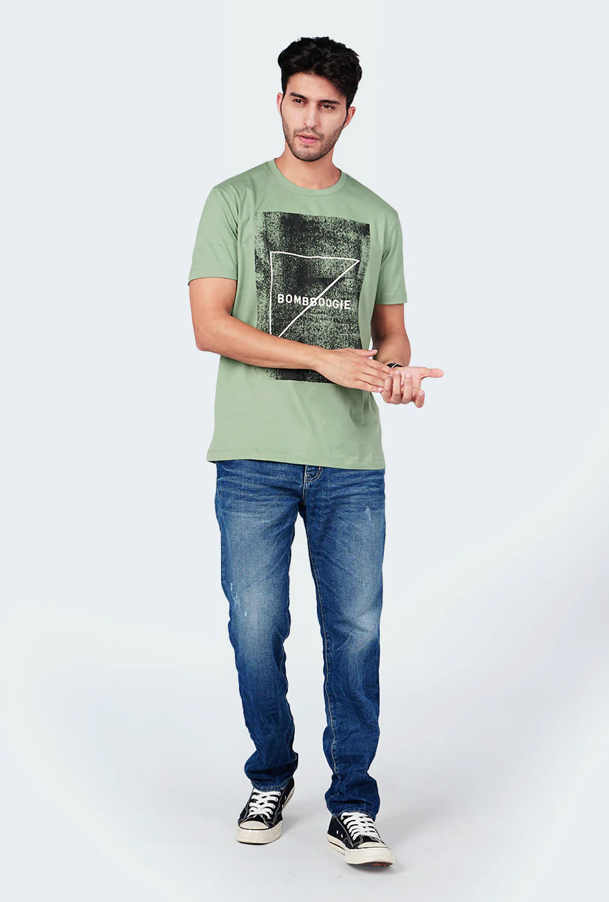 T-Shirt Lengan Pendek Slimfit Fauxner Green - Image 5